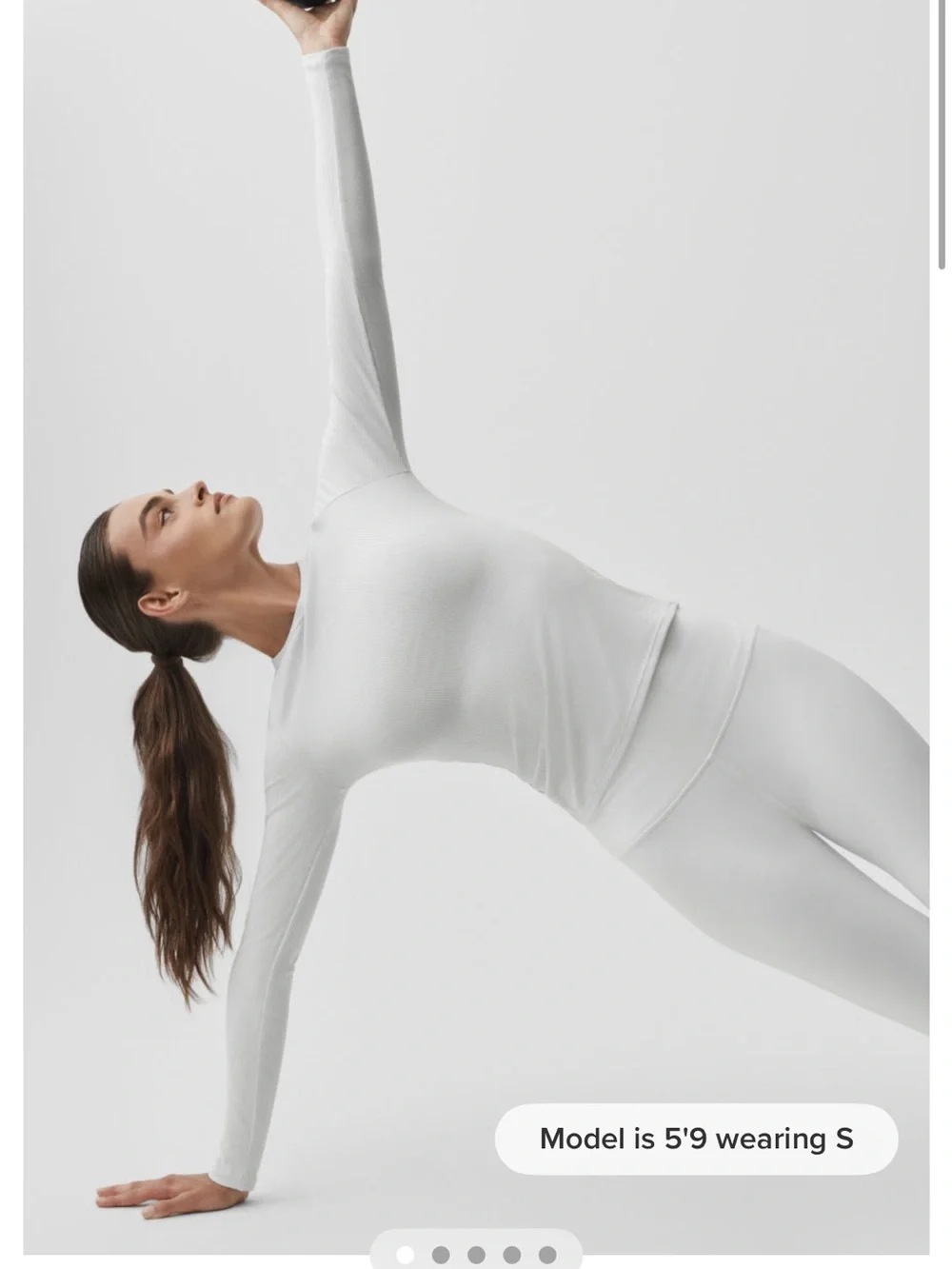 NWT | ALO Ribbed Modal Long Sleeve Top White
